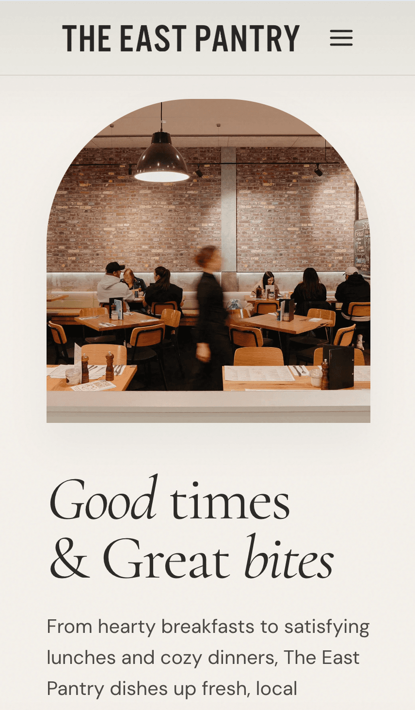 Refreshed website example 3